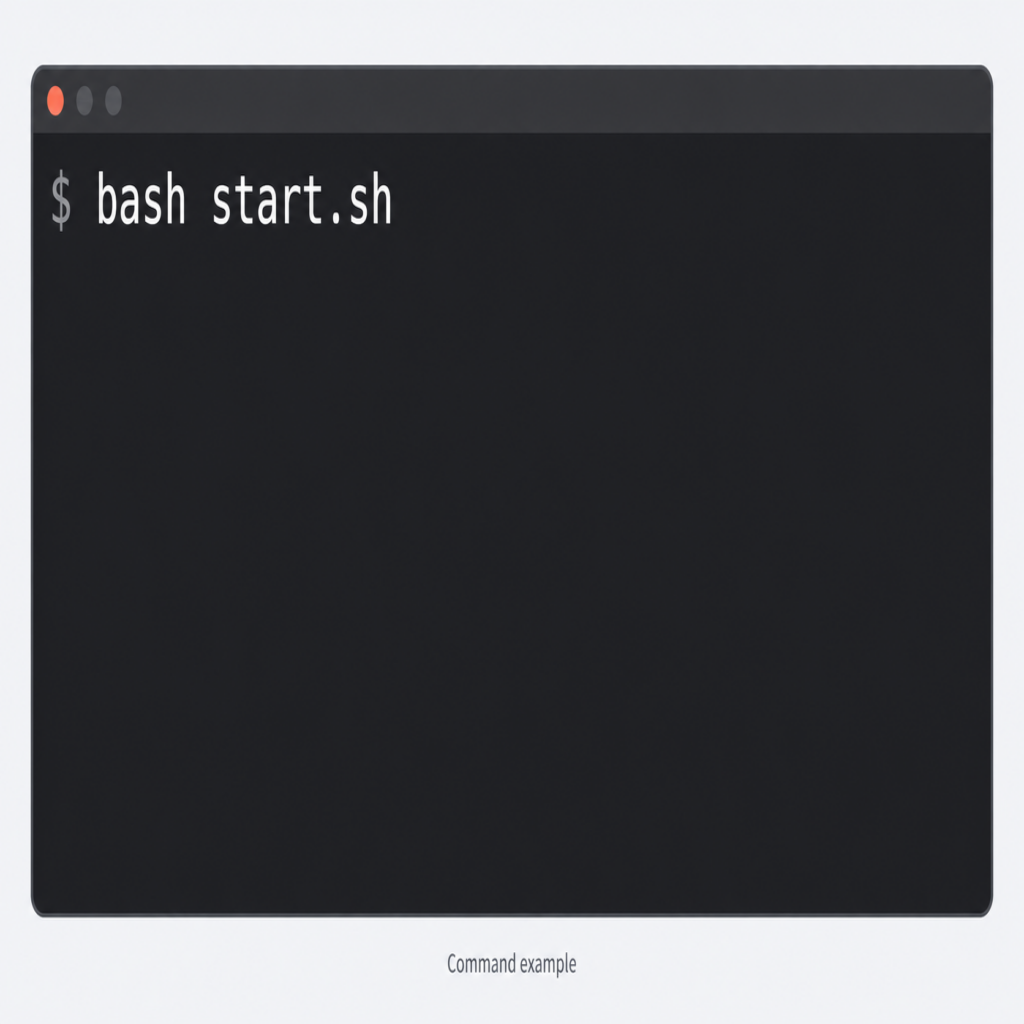 Terminal command to start Tactigon SHAPE with Docker: bash start.sh.